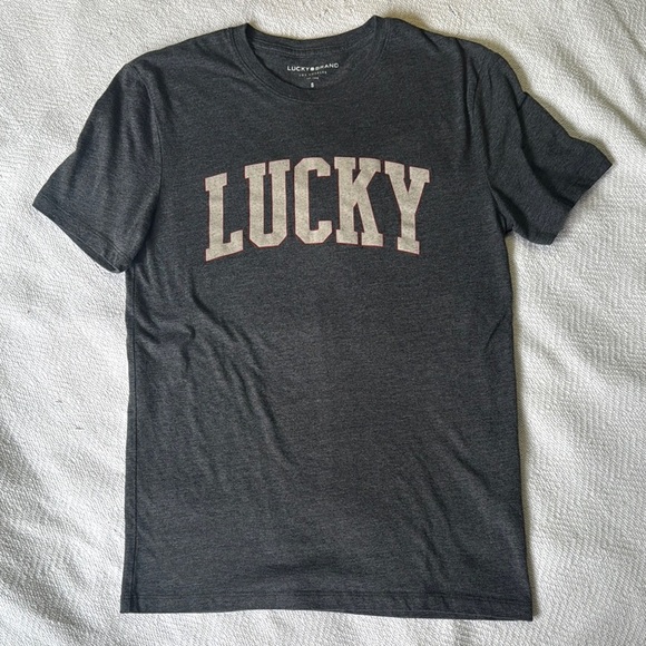Lucky Brand Gray Short Sleeve Tee - Picture 1 of 6